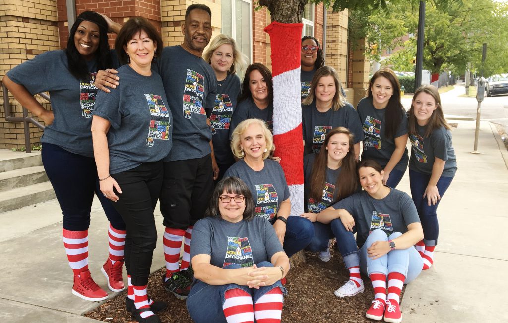 RMHCA Staff in Red and White socks
