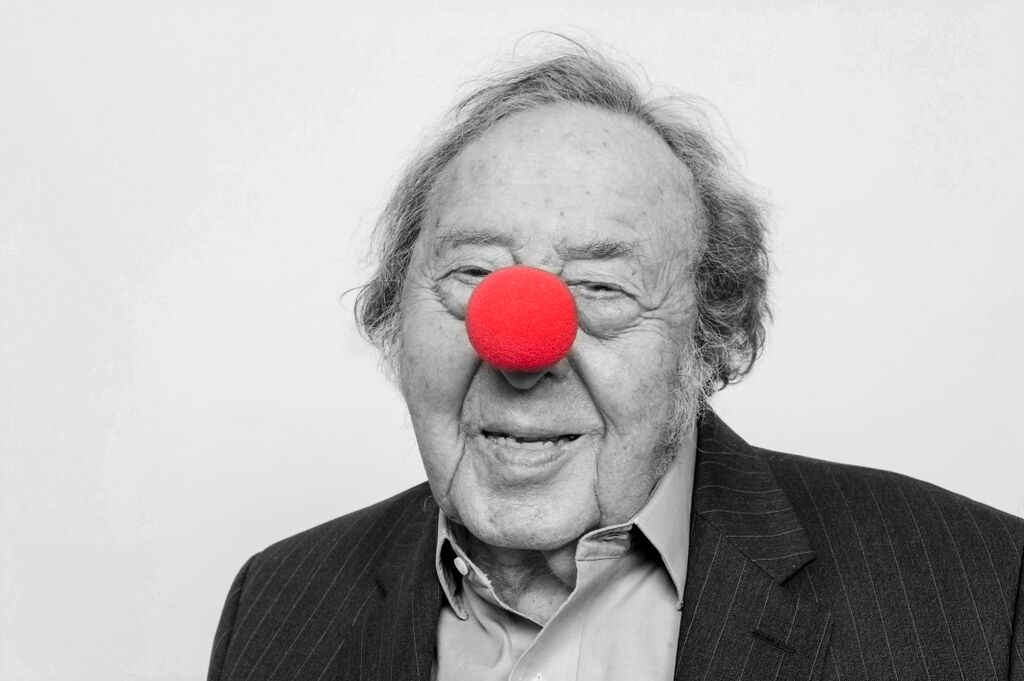 Max Cooper poses for a red nose photo