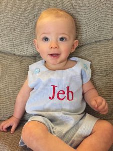 Jeb sitting up in a chair. Source: Hoffman Family