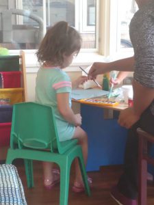 Addalyn gets craft time. Source: Family photo