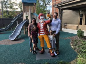 The McCarty family finishes a tour of the Ronald McDonald House.