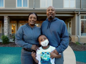 Vanessa, Christian and Chris feel at home at the Ronald McDonald House.