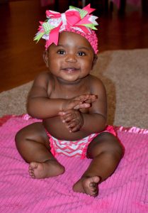 Emery Stephens smiles on her first birthday. (Courtesy: Stephens family)