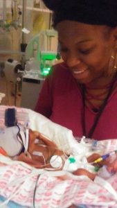 Gracie and Mom in the NICU
